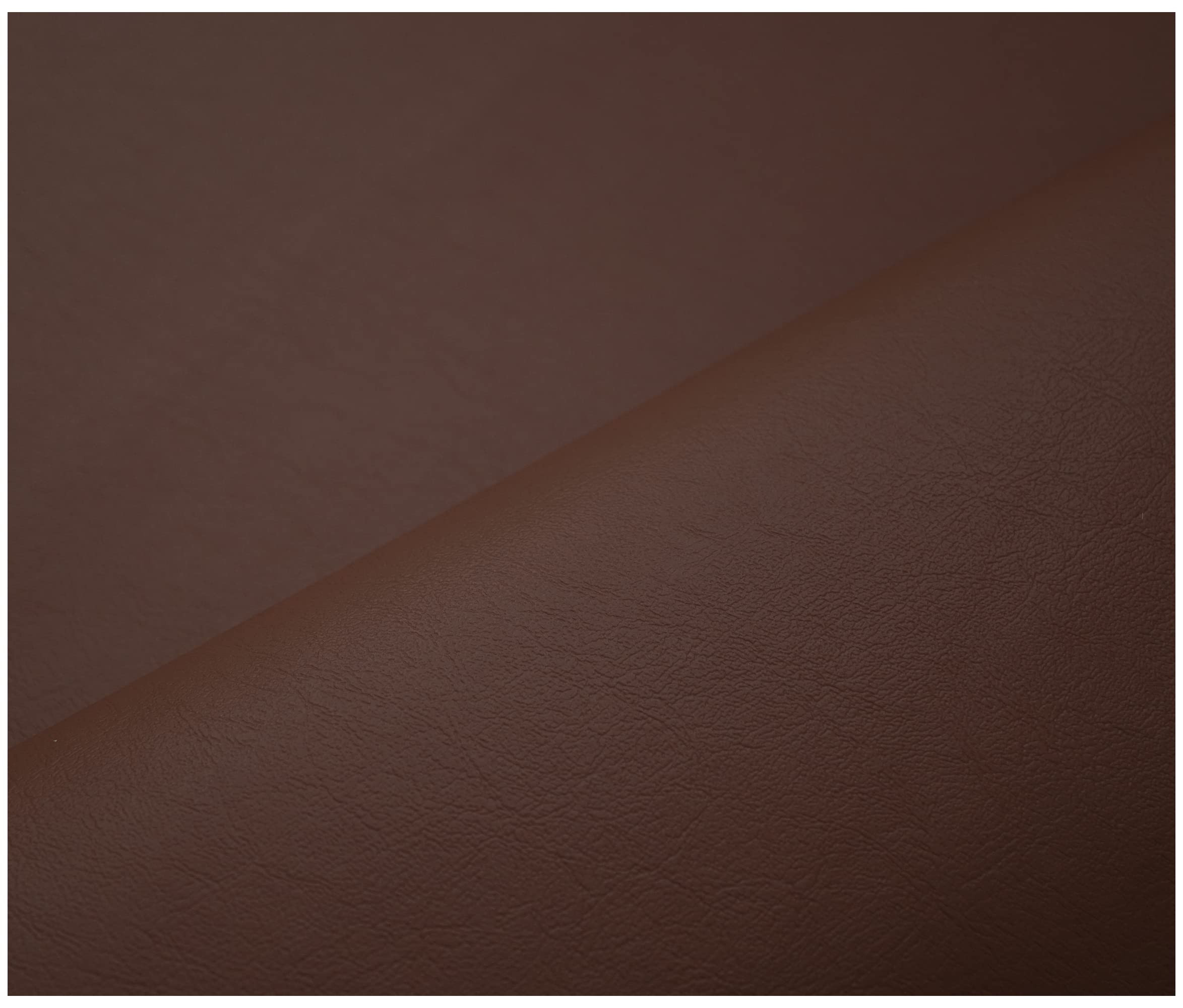 Premium Faux Leather Fabric Fire Retardant Leatherette Upholstery Waterproof Heavy Duty Leathercloth Material (1 Metre (100 x 140cm), Brown Smooth)