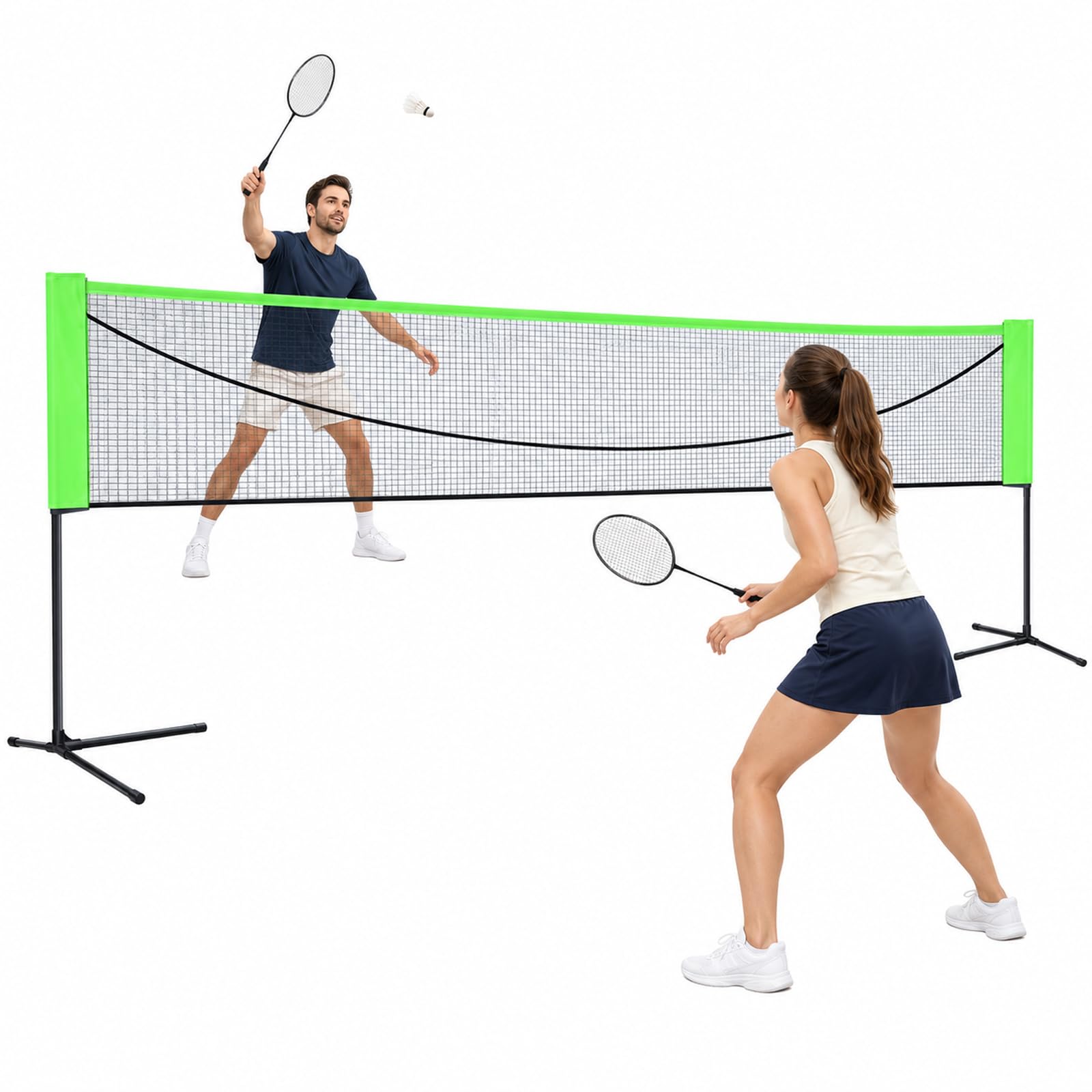 Red de Bádminton Plegable,Red de bádminton-Pickleball Regulable en Altura