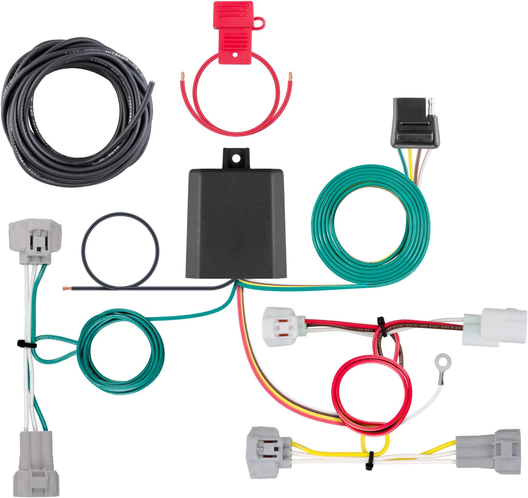 CURT 56349 Vehicle-Side Custom 4-Pin Trailer Wiring Harness, Fits Select Toyota Tacoma