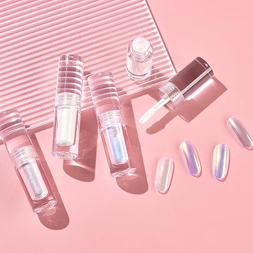 Miniatura 5 de Makartt Esmalte de uñas cromado, refleja el líquido cromado de uñas de sirena, efecto espejo, perla iridiscente, camaleón, esmalte de uñas cromado,