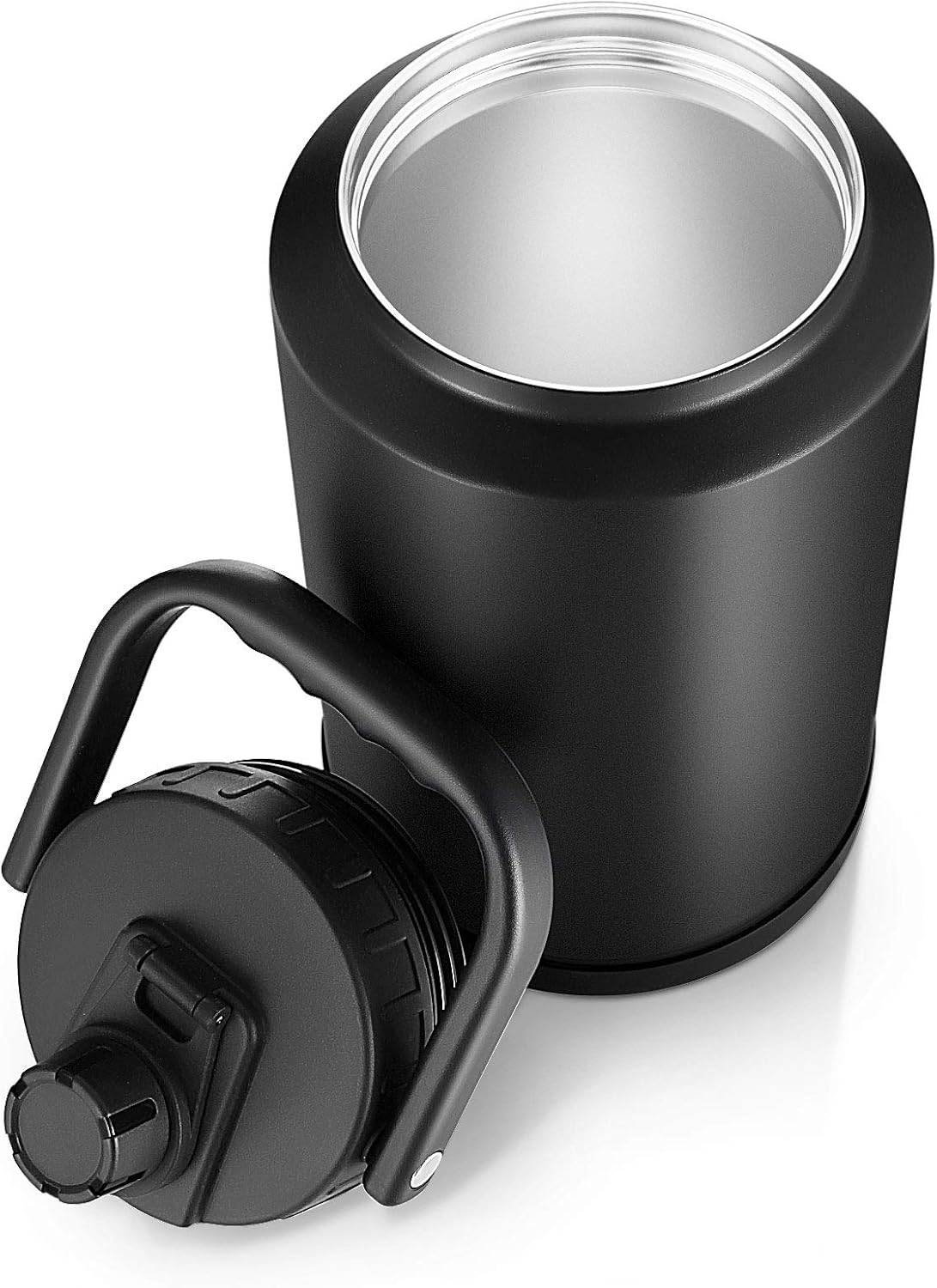 Exсluѕіvе Dіѕсоunt 60% Prісе Sursip One Gallon Vacuum Insulated Jug,Double-Walled 18/8 Food-grade Stainless Steel 128oz Water Bottle,Hot/Cold Thermo,Travel/Camping/Sports/Outdoor/Driving Choice(Black)