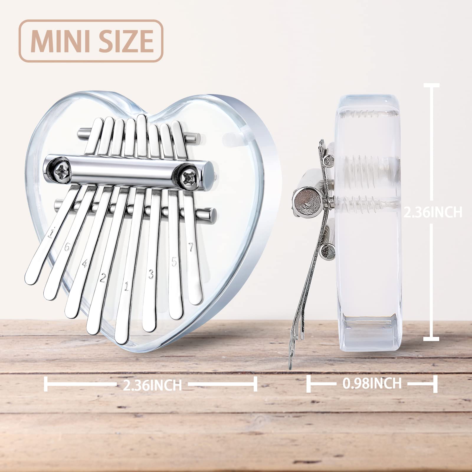 Kalimba Thumb Piano 21 Keys, Portable Mbira Finger Piano Gifts For Kids And Adults Beginners Brown