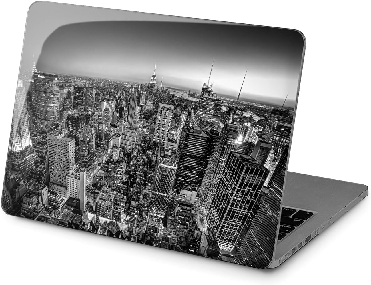 Hard Case Compatible for MacBook Pro 16 14 M3 M2 2023 M1 Pro 13 2022 Air 13 2021 Retina 2020 Mac 11 12 Laptop Print Protective Monochrome Black City Minimals New York Cover America Design