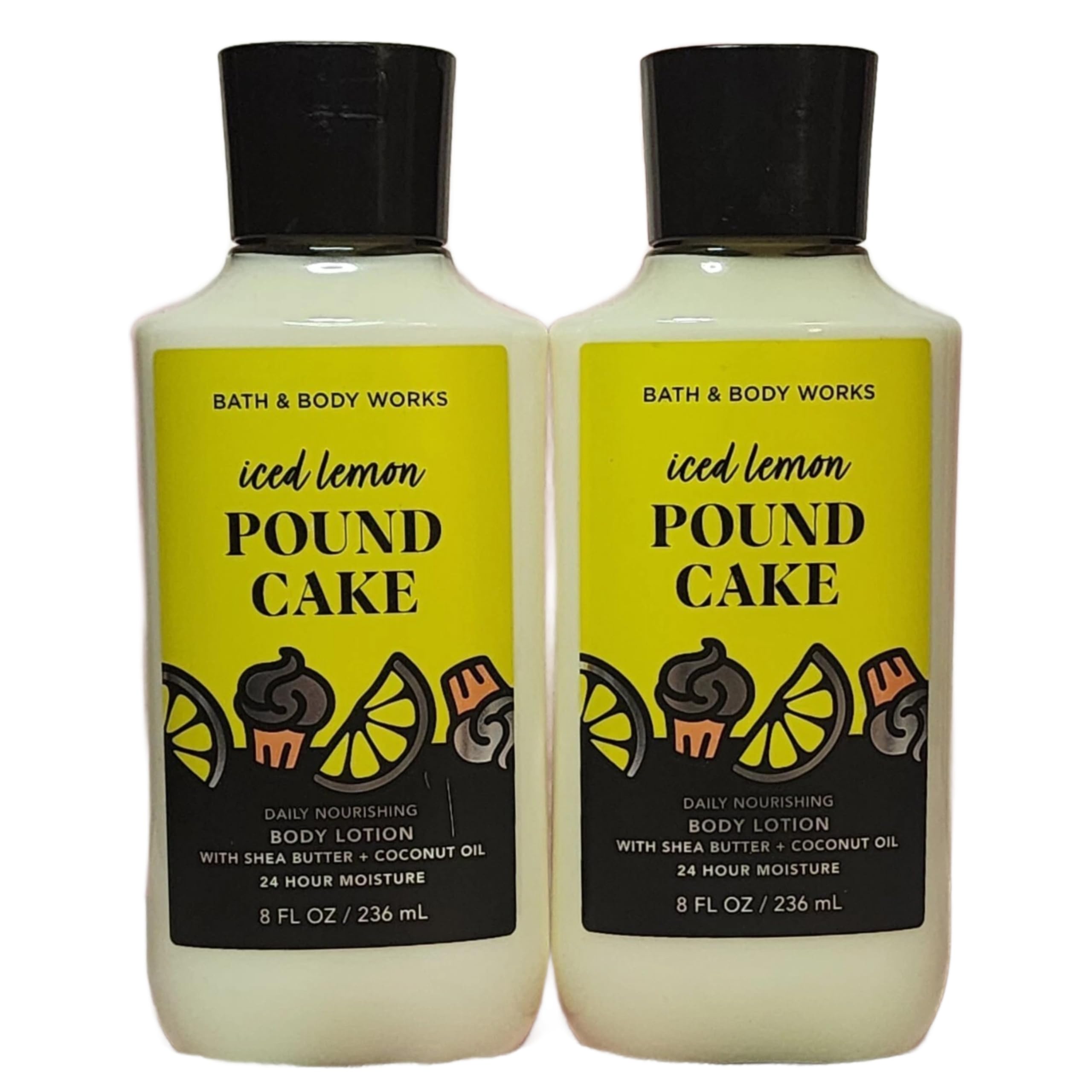 Body Lotion Pack of 2, 8oz Each (Iced Lemon Pound Cake)
