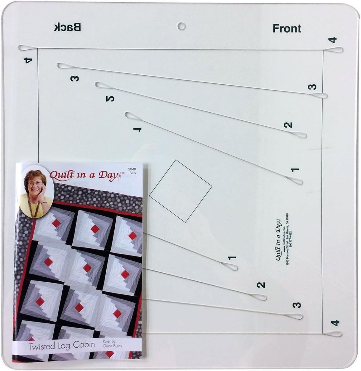 Quilt In A Day Wonky Ruler,2-1/2 inch Strips