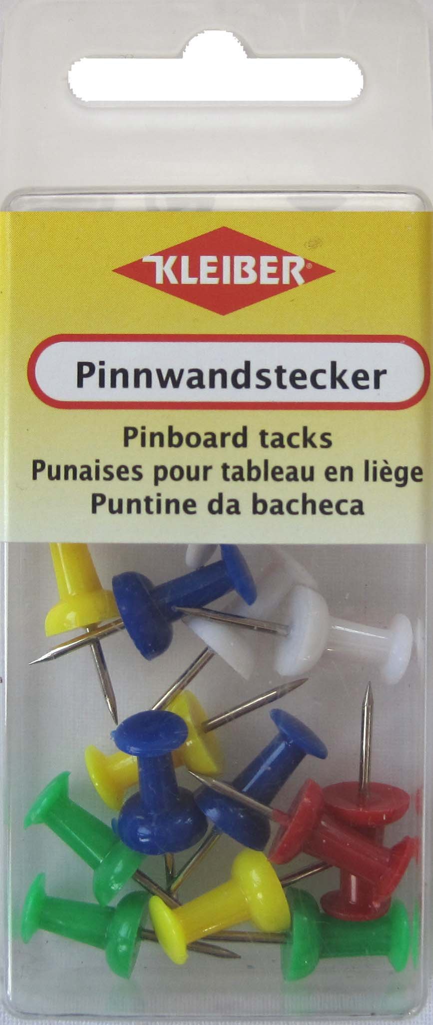 Kleiber 15-Piece Pin Board Tacks in Assorted Colours