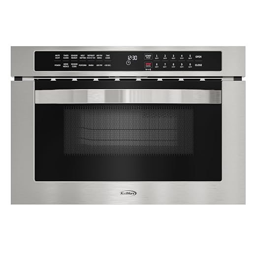 KoolMore 24 in. Built-In Microwave Drawer with Air Fry, Sensor Cooking, Touch Controls & Stainless Steel Interior, 1.2 Cu. Ft.