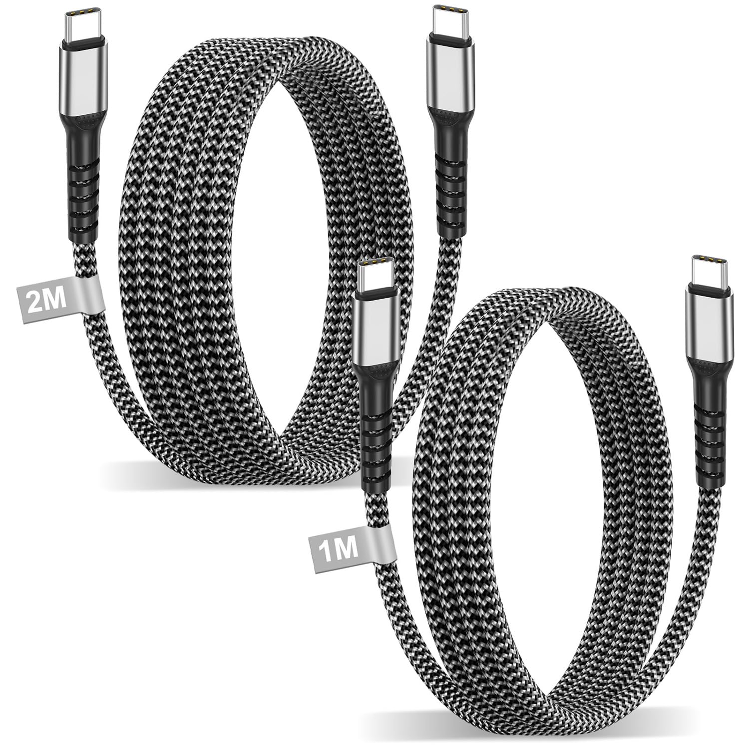 USB Type C ケーブル 1m+2m PD対応 60W/3A急速充電 [U…