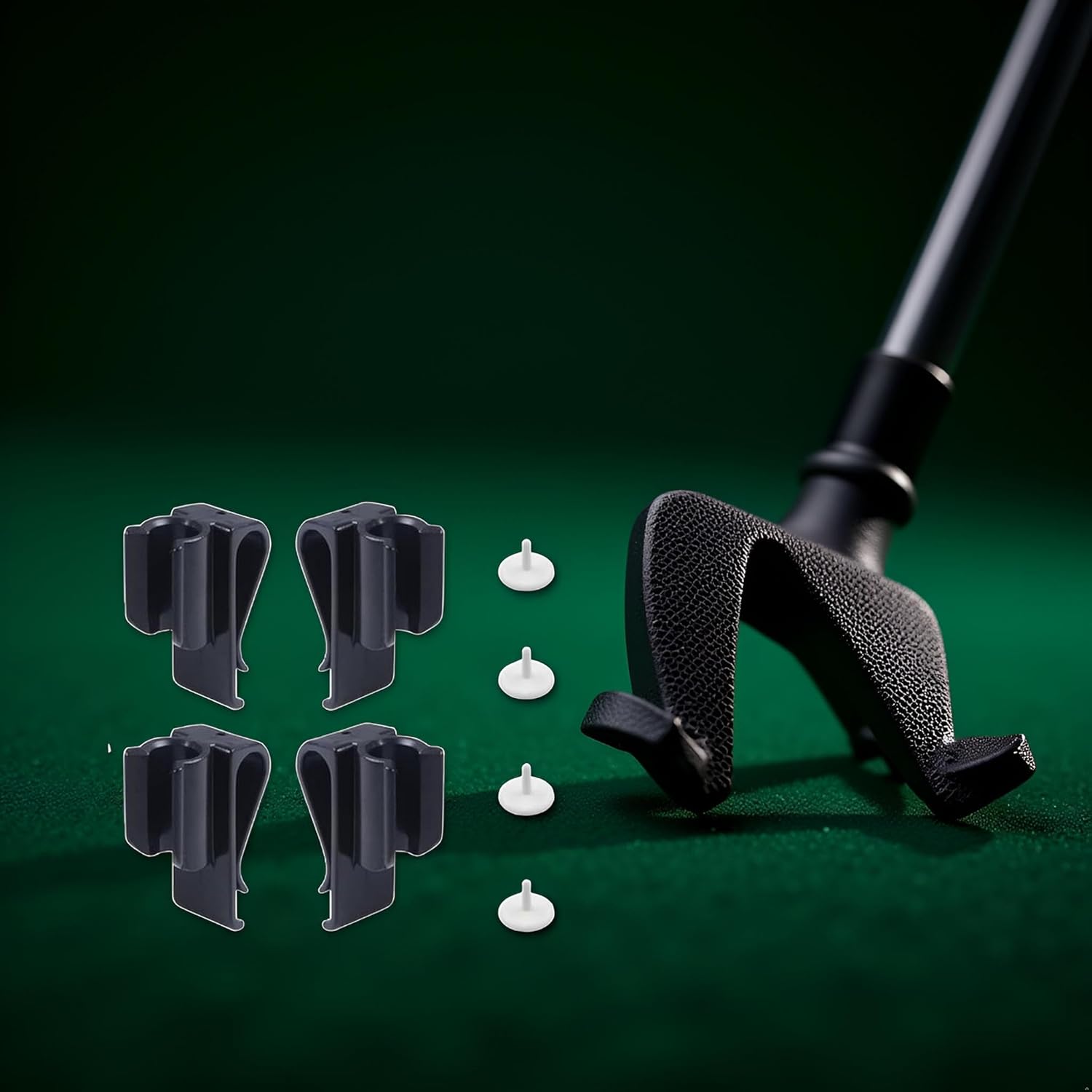 4 Pcs Golf Club Organizers Golf Putter Clip Golf Bag Clip on Putter Clamp Holder Plastic Black Putting Clip,Golf Club Bag Clips On Putter Clamp Holder Organizer Golf Accessories