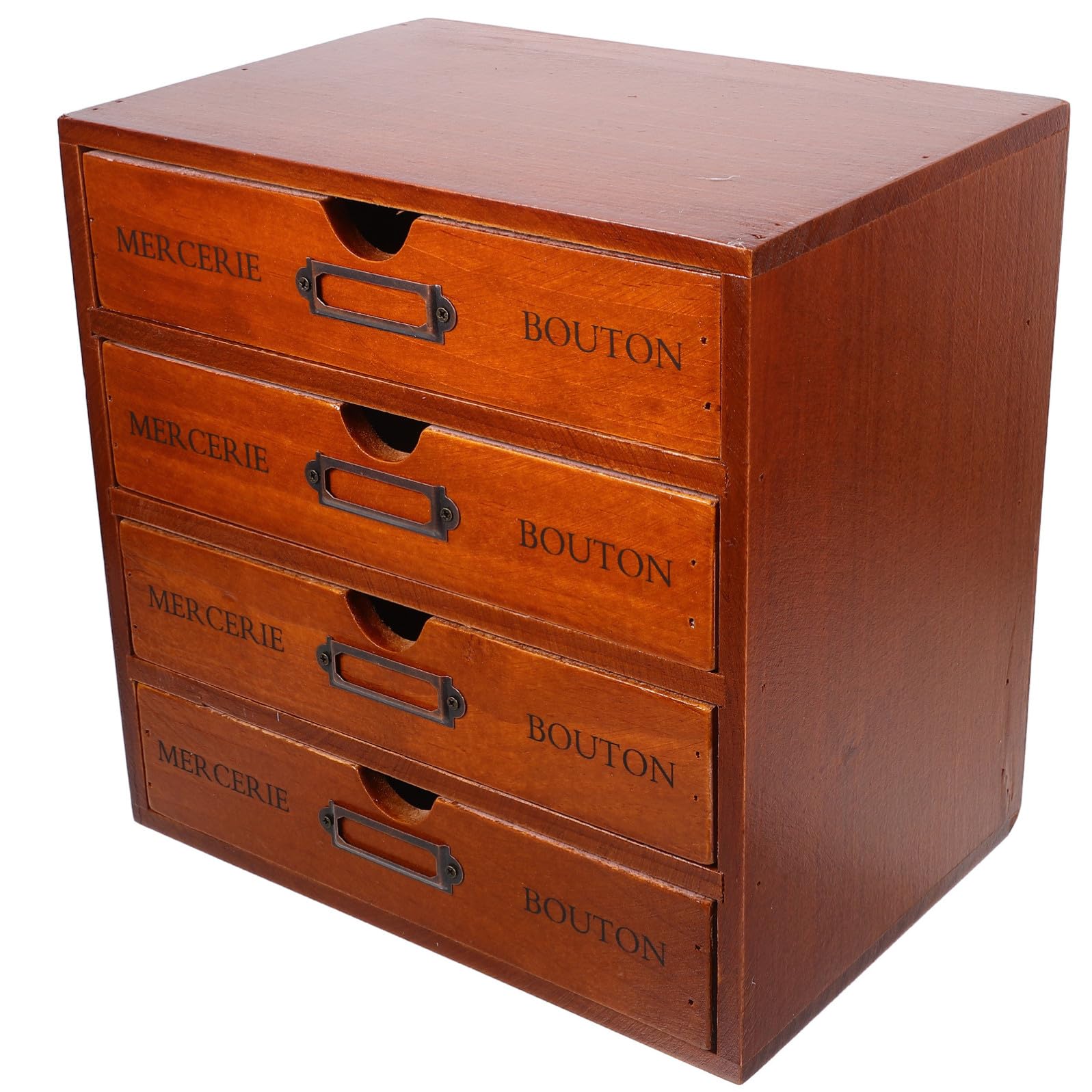 Didiseaon Organizer da Scrivania e Design Semplice in Legno Costruzione Robusta 4 Cassetti Multi-strato per Ordine e Decorazione Desktop