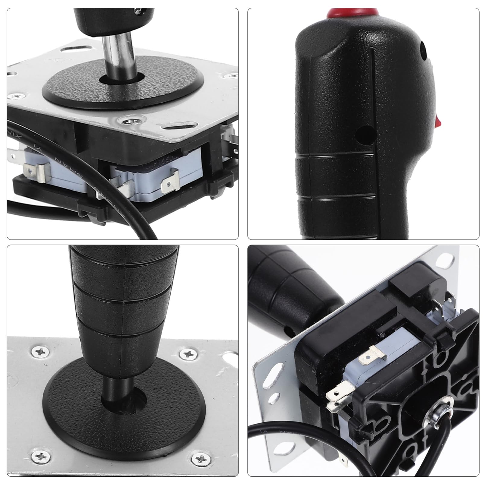 KOMBIUDA Joystick per Aereo Micro-movimento, Controllo Preciso e Installazione Facile, Lega di Alluminio e Pvc, per Giochi di Simulazione e Pilotaggio