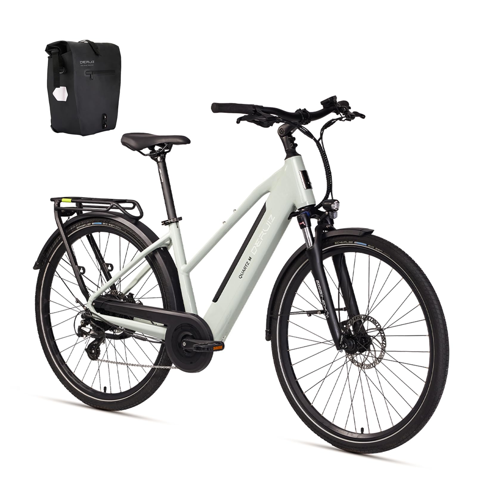 DERUIZ Quartz E-Bike Damen 28 Zoll Tiefeinsteiger, 8-Gang, 48V 13.4Ah Akku, bis zu 161 km, 55Nm Drehmoment, Hydraulische Scheibenbremsen, App, City & Trekking Elektrofahrrad für Damen & Herren
