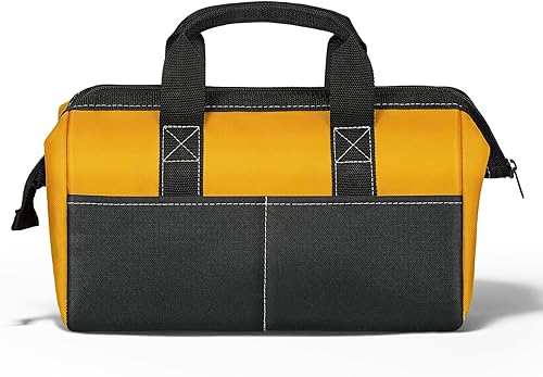 Miniatura 3 de Bolsa de herramientas portátil de 15 pulgadas con 5 bolsillos, bolsa de herramientas resistente para herramientas, 37x21x26cm, nailon duradero de