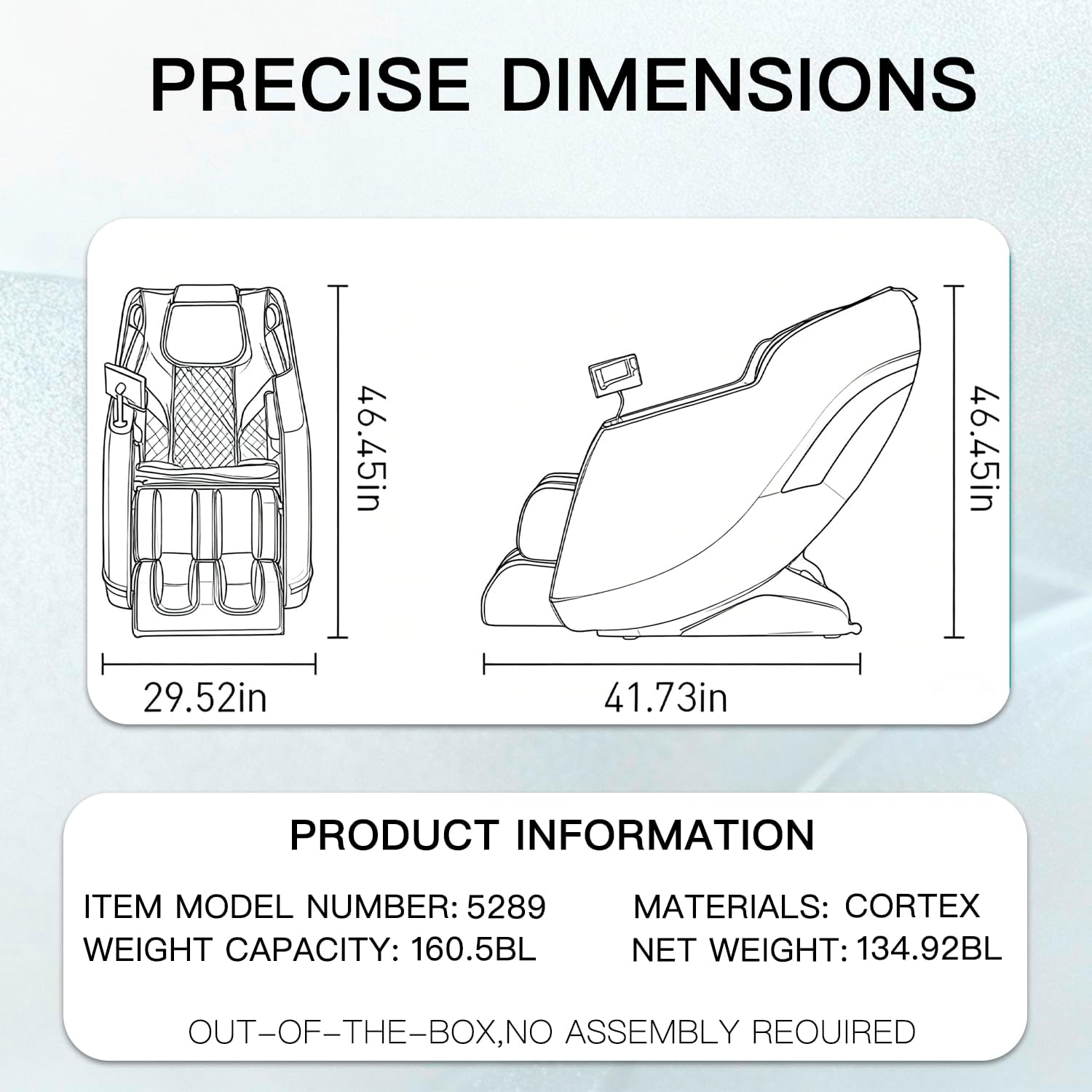 F&G Full Body Massage Chair with 8-Point Fixed Nodes,Zero Gravity Chair, Waist and Leg Heating,Bluetooth Music,LED Remote Control,Automatic Program,Adjustable Calves