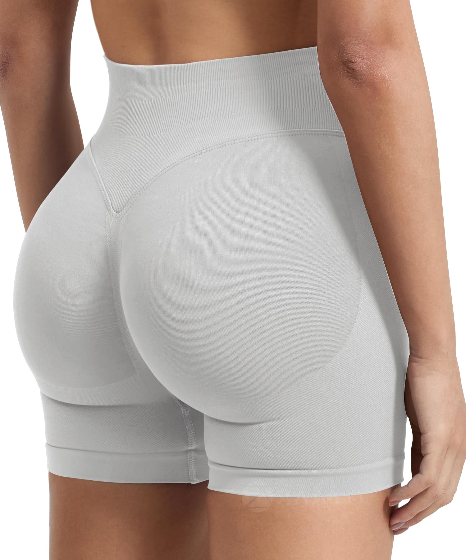 ZAAYO Damen Sport Shorts Hidden Scrunch Workout Auswirkungen Short 4.5 
