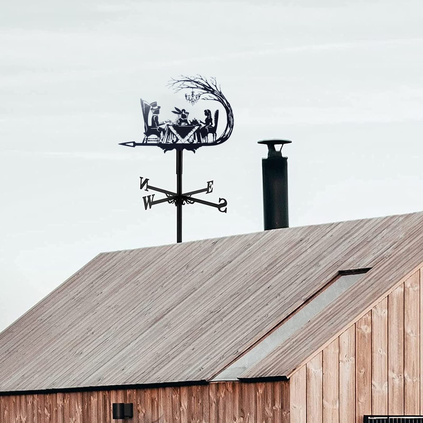 Wiatrowskaz na dach zewnętrzny Metalowy wiatrowskaz Restauracja Przy świecach Dekoracja obiadowa Wskaźnik kierunku wiatru do palika ogrodowego Ogród Patio Dekoracja podwórka