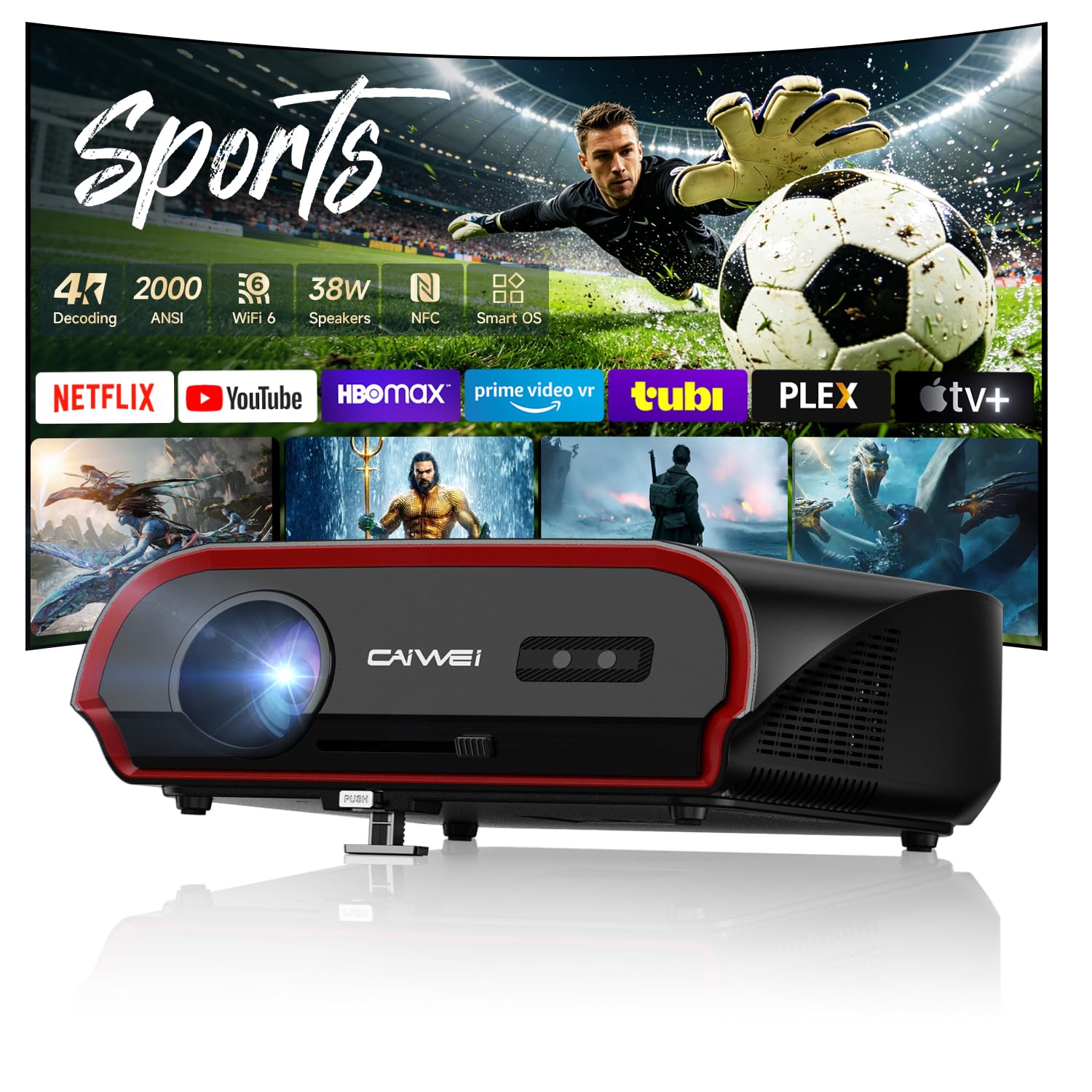 CAIWEI Daytime 4K Smart Projector