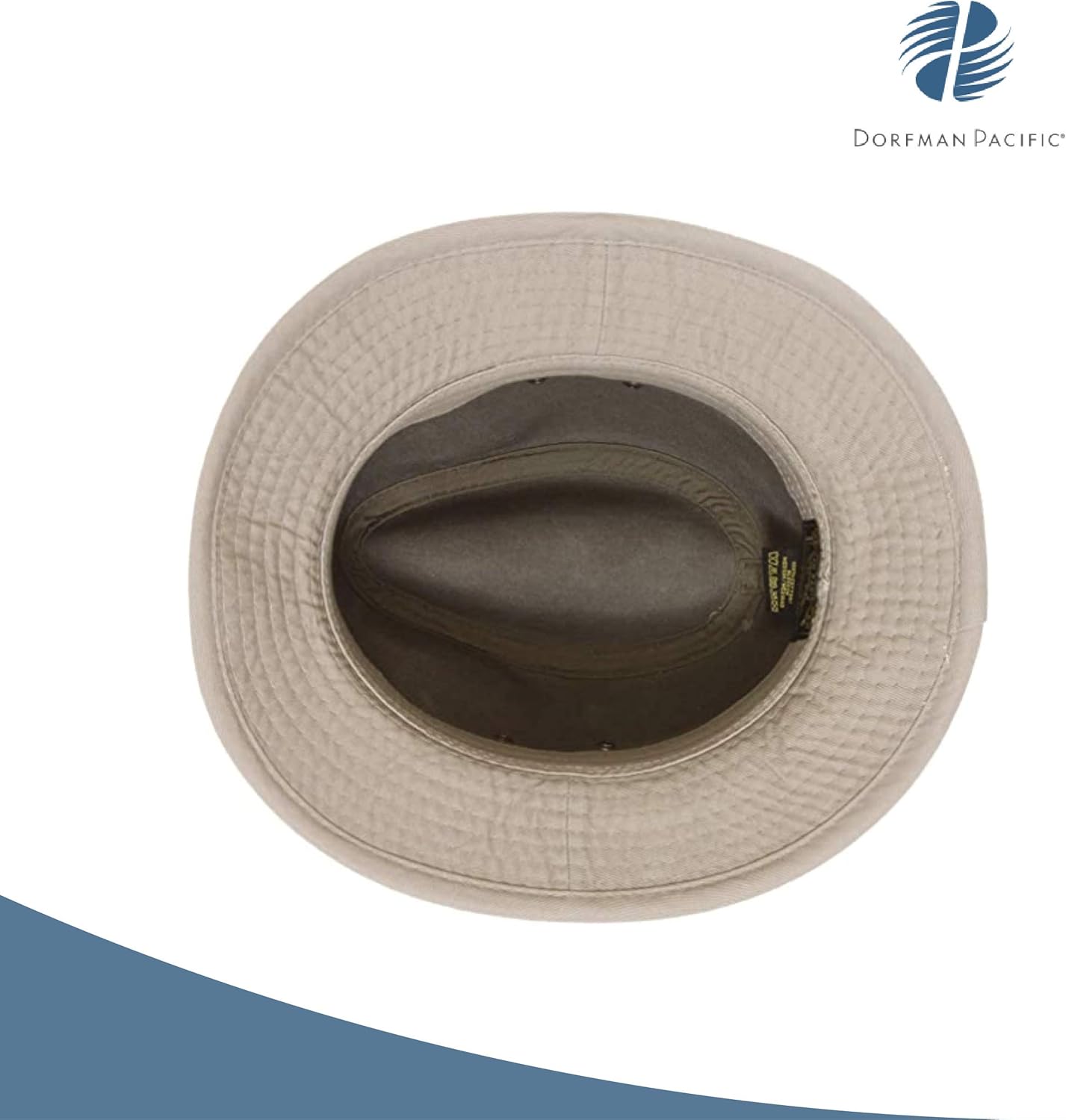 Dorfman Pacific Men's One-Piece Canvas Faux Leather-Trim Safari Hat - Image 4