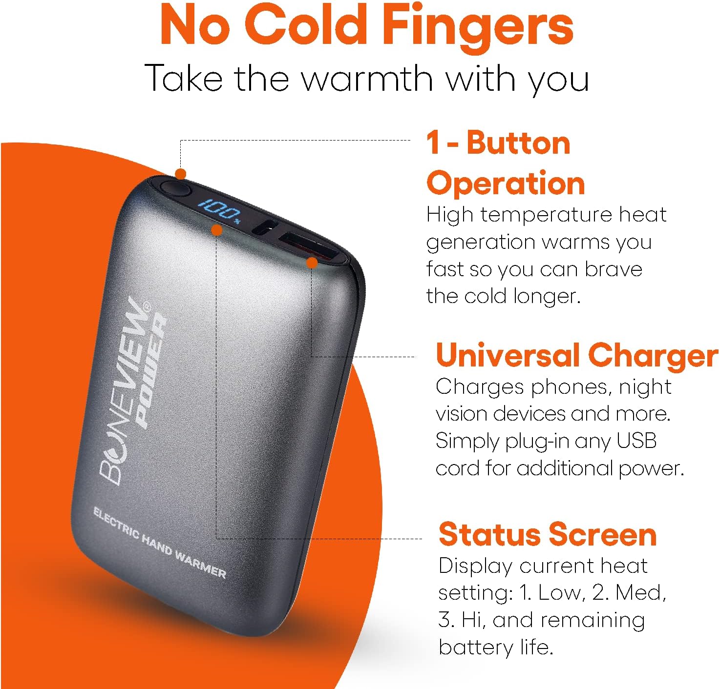 Hand warmer features and specifications