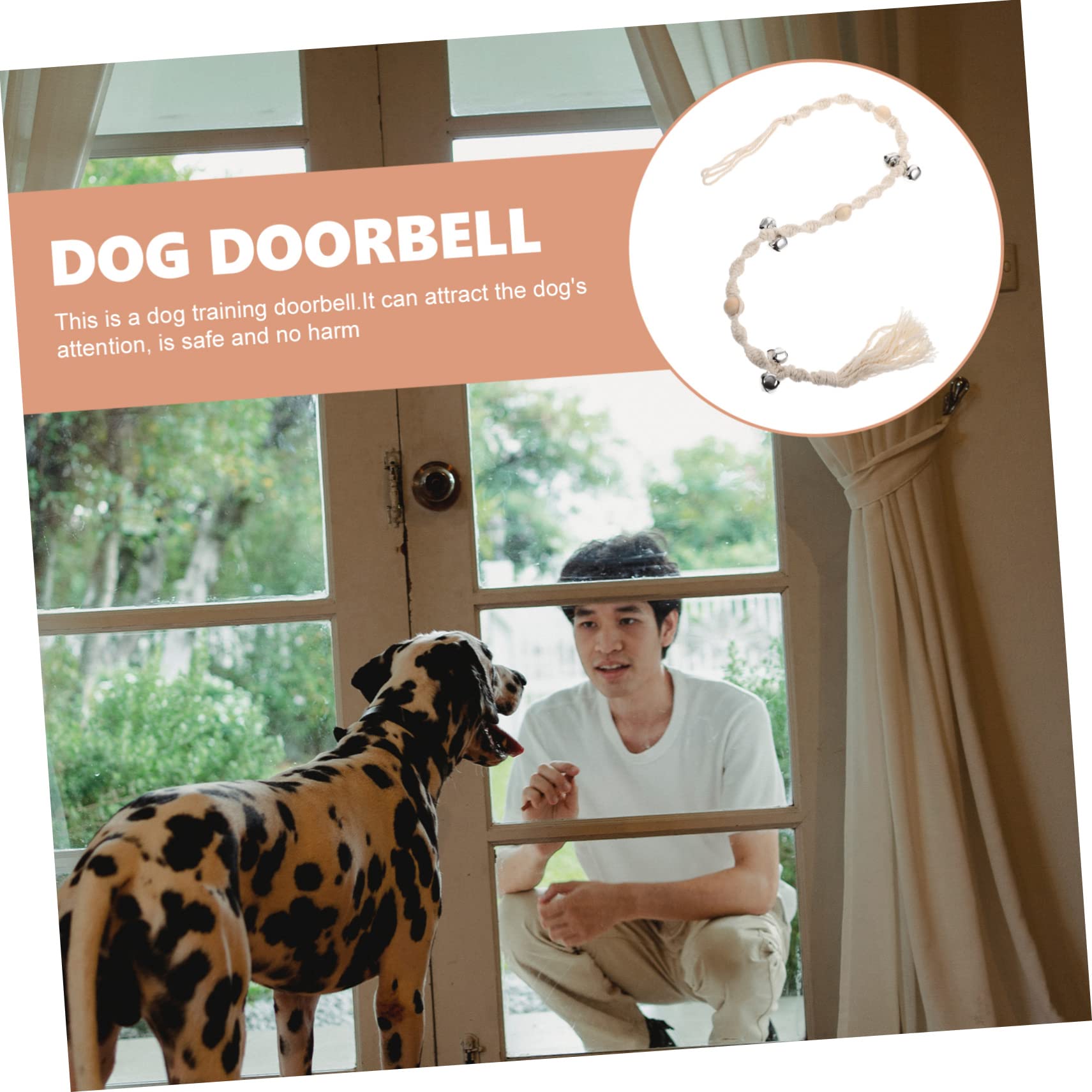 POPETPOP 4piezas Timbre Colgante para Perros Decoración Creativa y Funcional Accesorio De Entrenamiento para Mascotas para Puertas y Entrenamiento De Perros