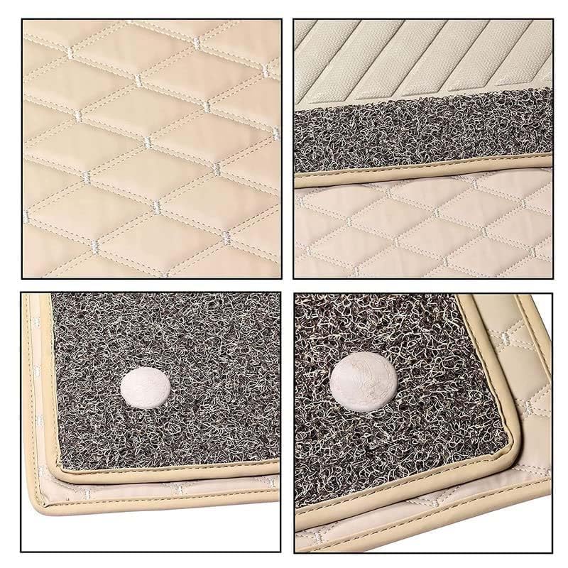 Image of CARNEST 7D Luxury Leather Car Floor Mat | 100% Waterproof, Dustproof & Anti-Slip | Universal Fit Compatible with (Dzire 2017,Black)