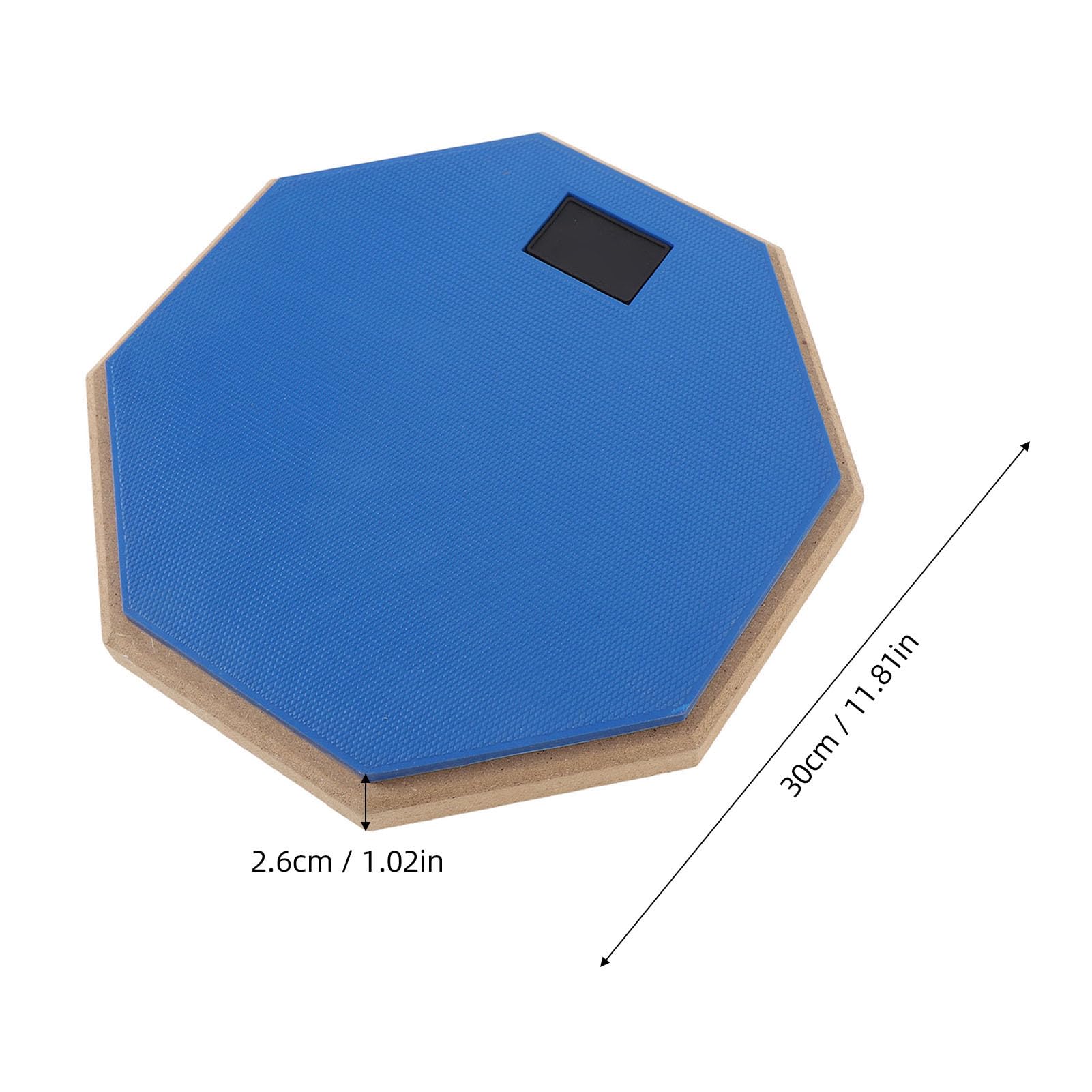 Almohadilla de práctica de tambor, Goma Algodón insonorizado 12 pulgadas Parche de batería silencioso Soporte montable Almohadilla de práctica de batería silenciosa (BLUE)