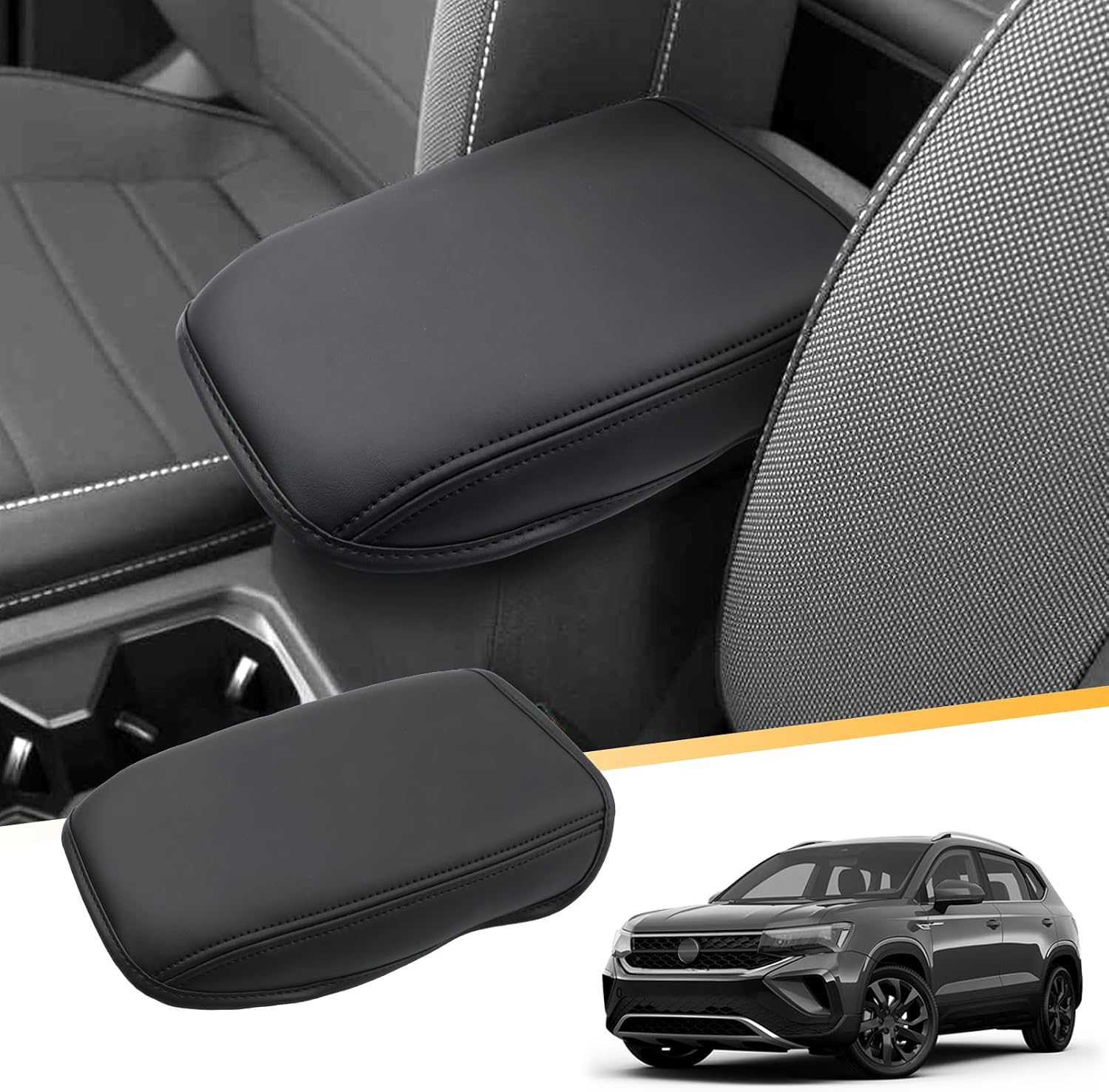 LFOTPP Central Console Cover for 2022 2023 2024 Volkswagne Taos Armrest Cover 2022-2024 Taos Arm Rest Cover [Taos S/Taos SE/Taos SEL] Volkswagne Taos Accessories
