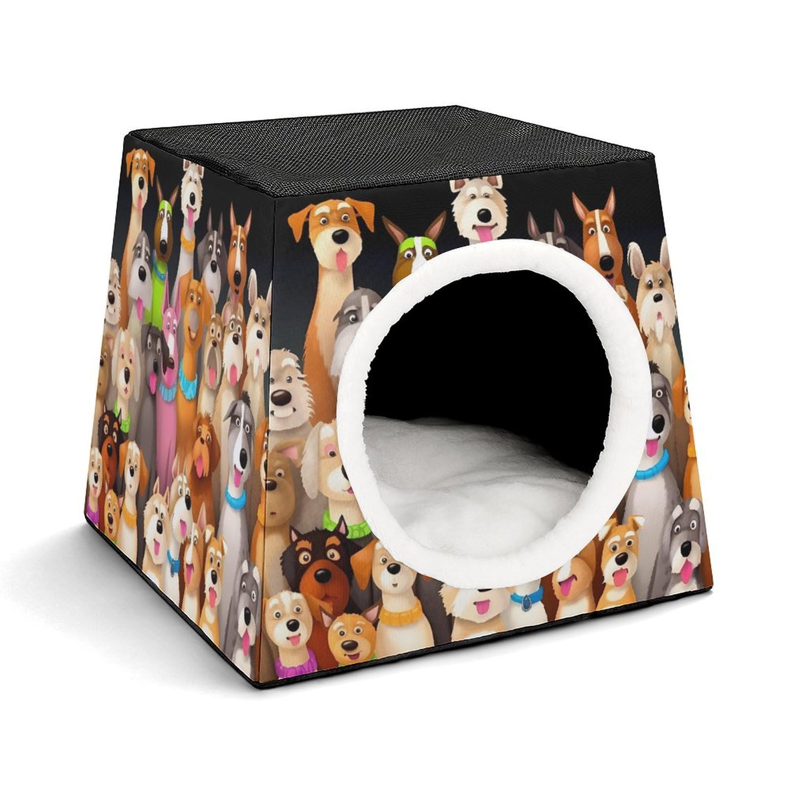 Nichoir confortable pour chat d'intérieur et petit animal - Maison capsule douce en tissu