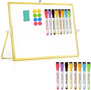 16 x 12 Double-Sided Magnetic White Board Dry Erase Board & 8 Colors Magnetic Dry Erase Markers