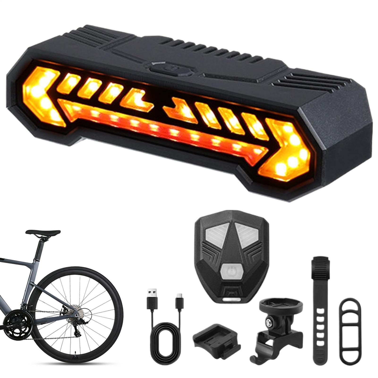 Lampe De Stop Vélo Feu Arrière Vélo À LED Sans Fil Télécommandé