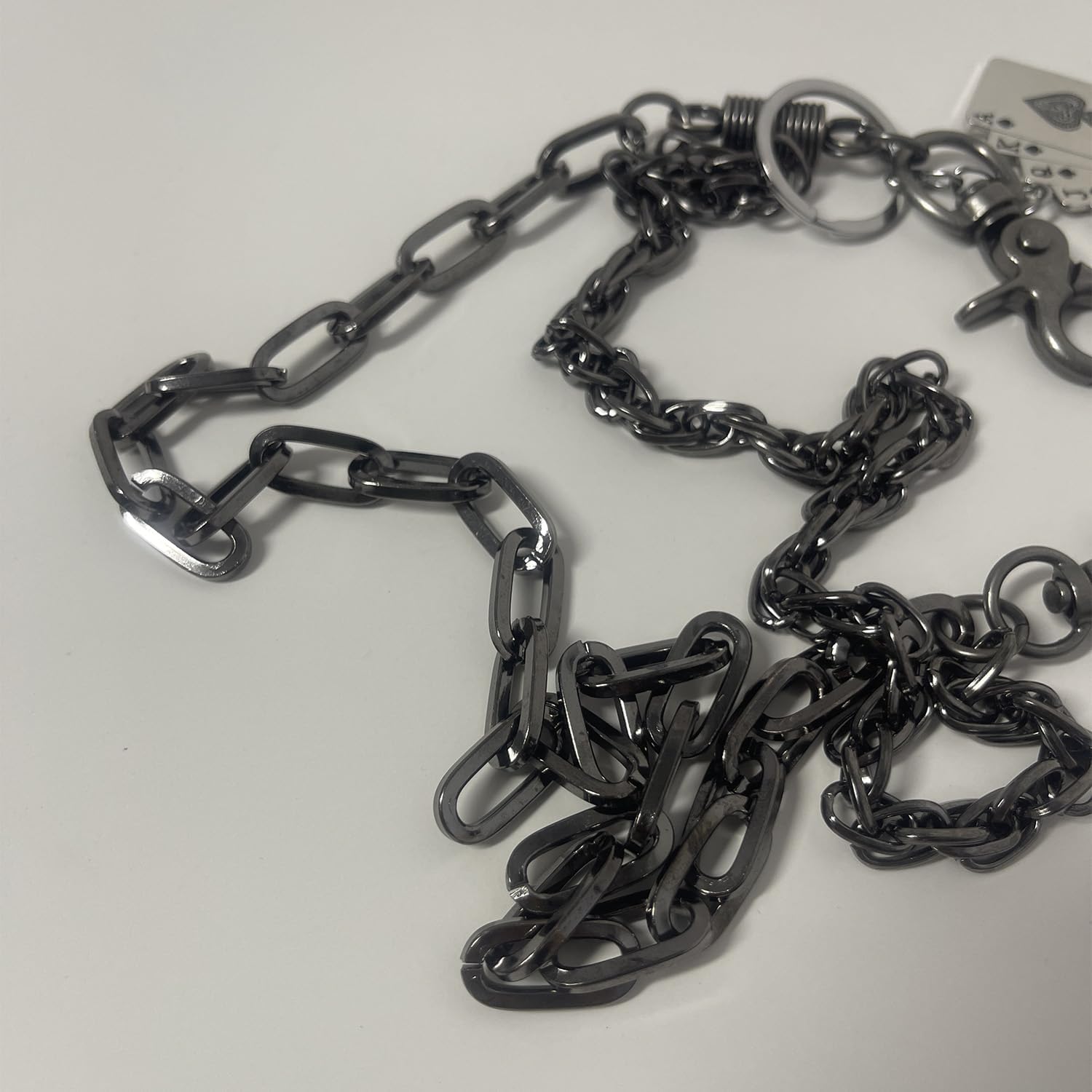 Double-Layer Jeans Chain with Poker Pendant - Gun Black Punk Hip-Hop Pants Chains Decoration, Wallet Chain Streetwear Clothing Accessory for Men Women - Image 6