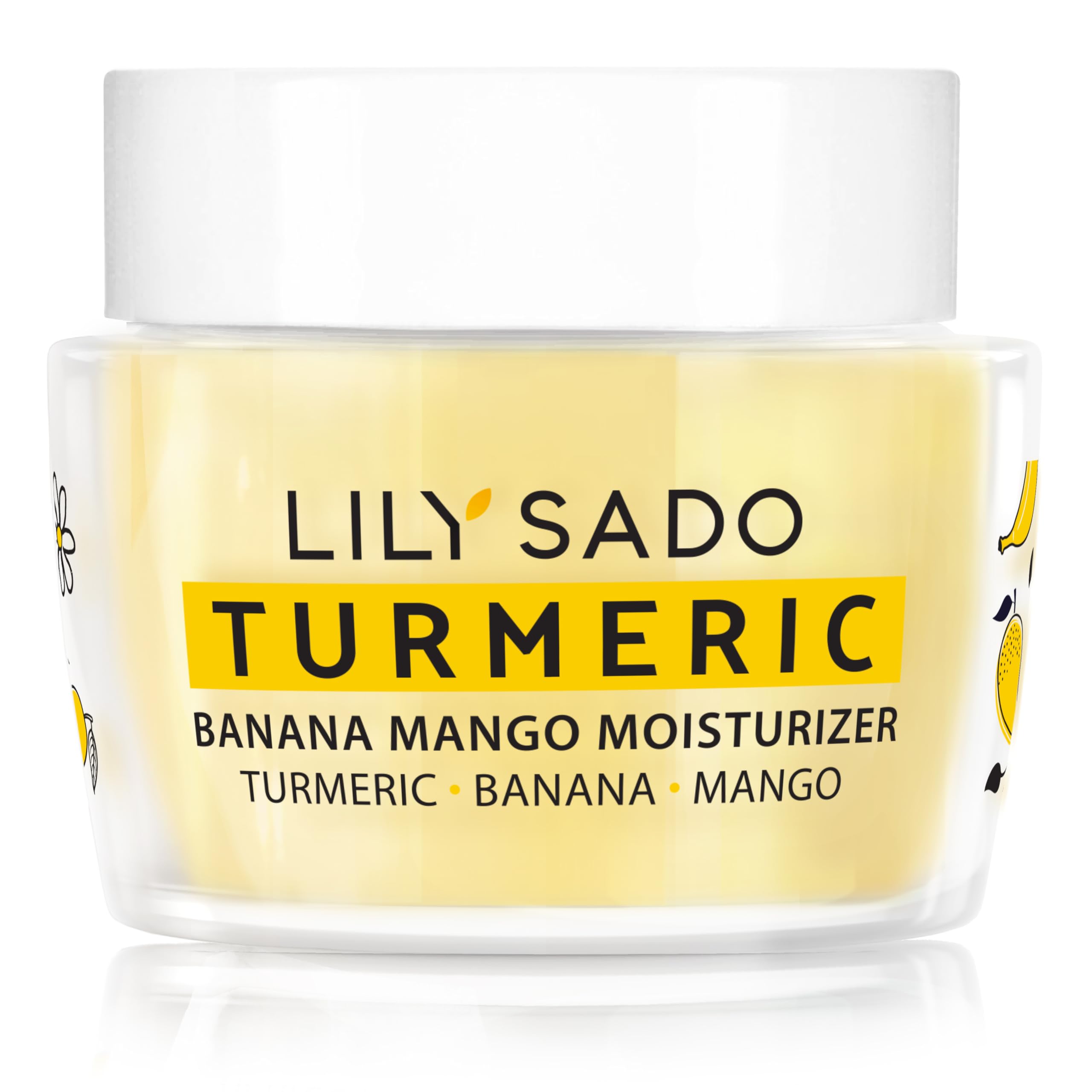Turmeric Banana Mango Face Moisturizer - Luscious Creamy Nutrient-Rich Natural Daily Facial Cream w Chamomile & Rosemary - Vegan Anti-Aging Lotion For Wrinkles & Fine Lines