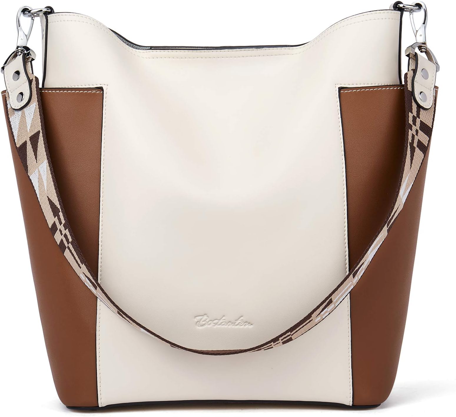 BOSTANTEN Women Leather Bucket Handbag Leather Purses Hobo Bags Large