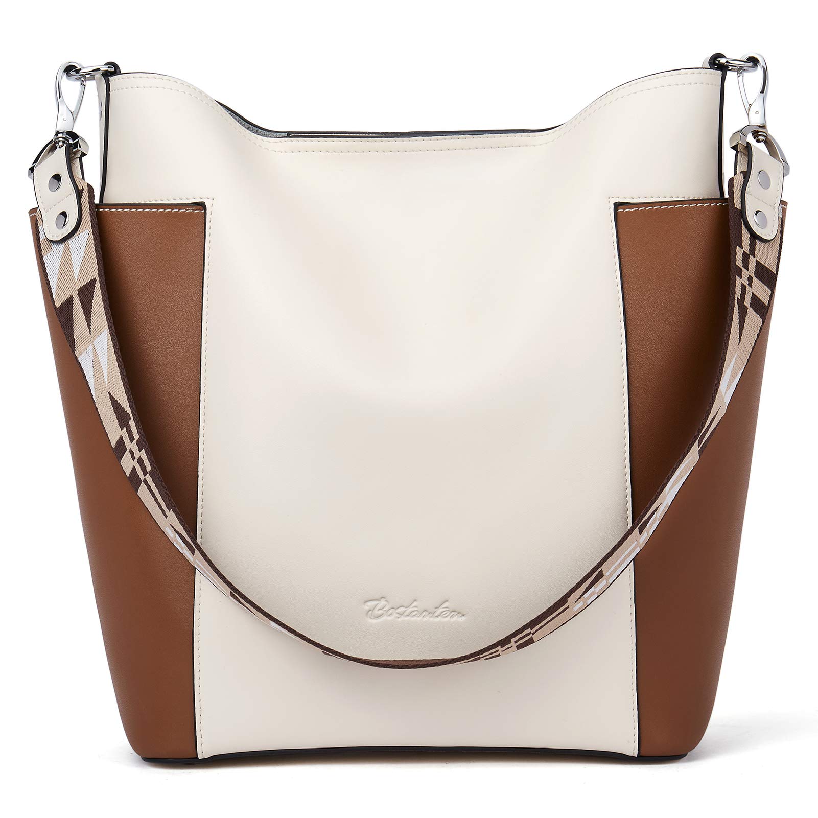 BOSTANTEN Women Leather Bucket Handbag Leather Purses Hobo Bags Large