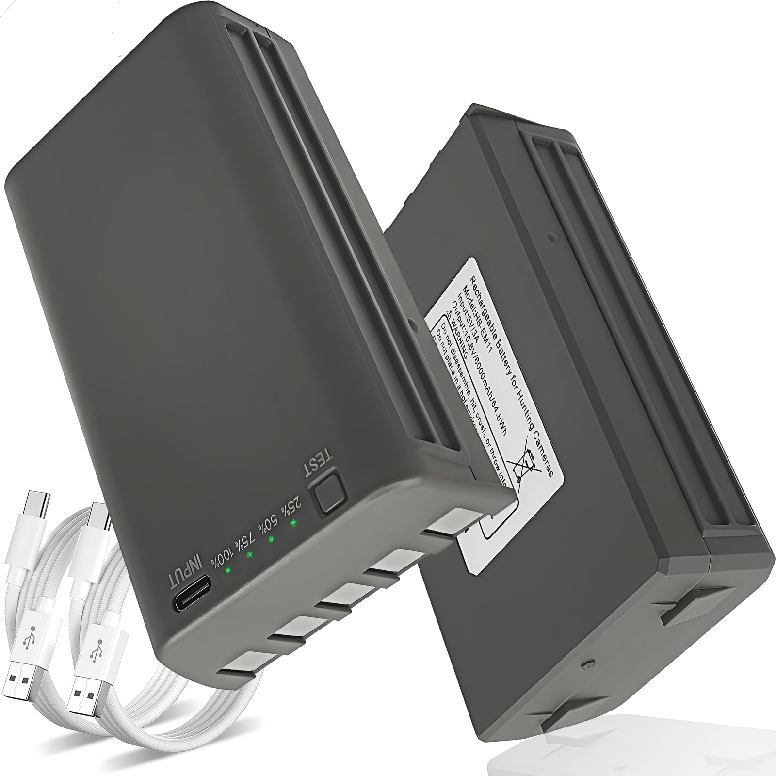 ROYEUEU Rechargeable Battery Pack for Stealth Cam: 2 Pack Lithium Batteries Replacement Compatible with Stealthcam Fusion Deceptor Connect Max Series Flashback Cellular Trail Camera