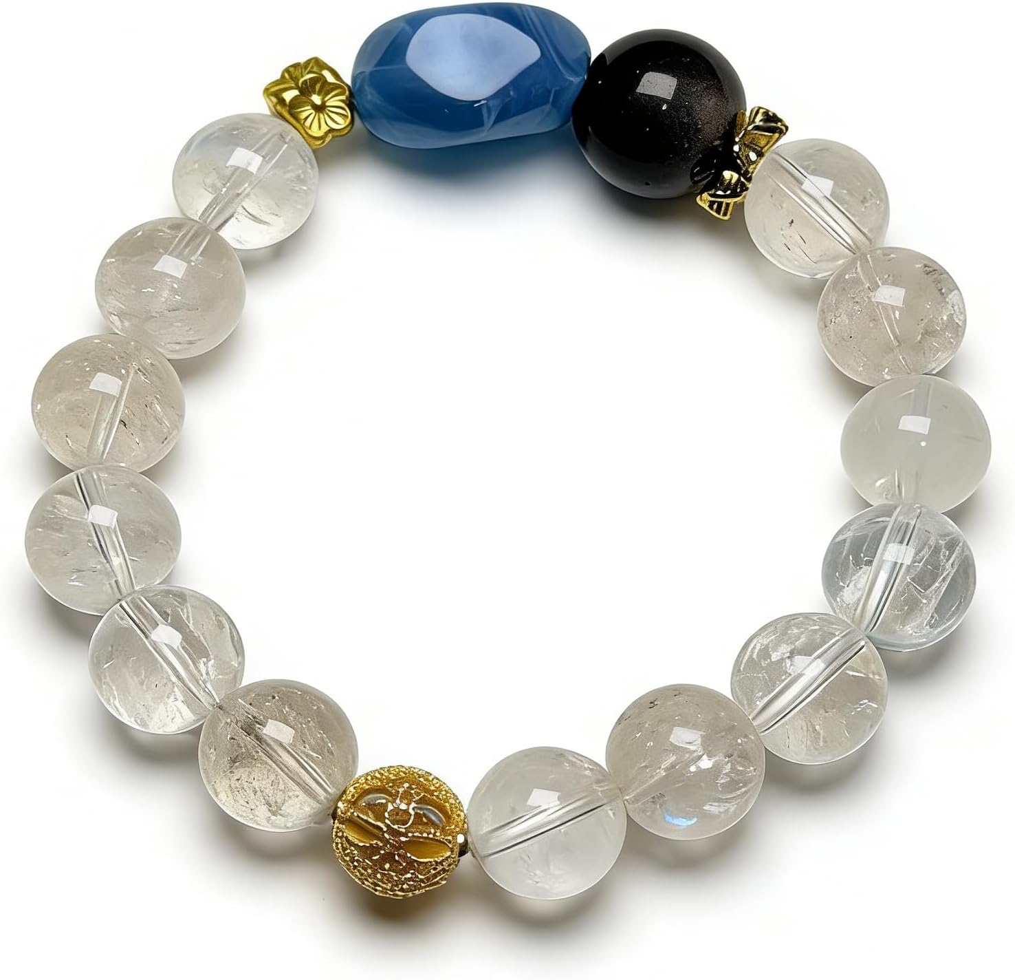 Natural Crystal Elastic Bracelet | Healing Crystal Jewelry | Stretch Beaded Bracelet for Women | 7 Inch Width