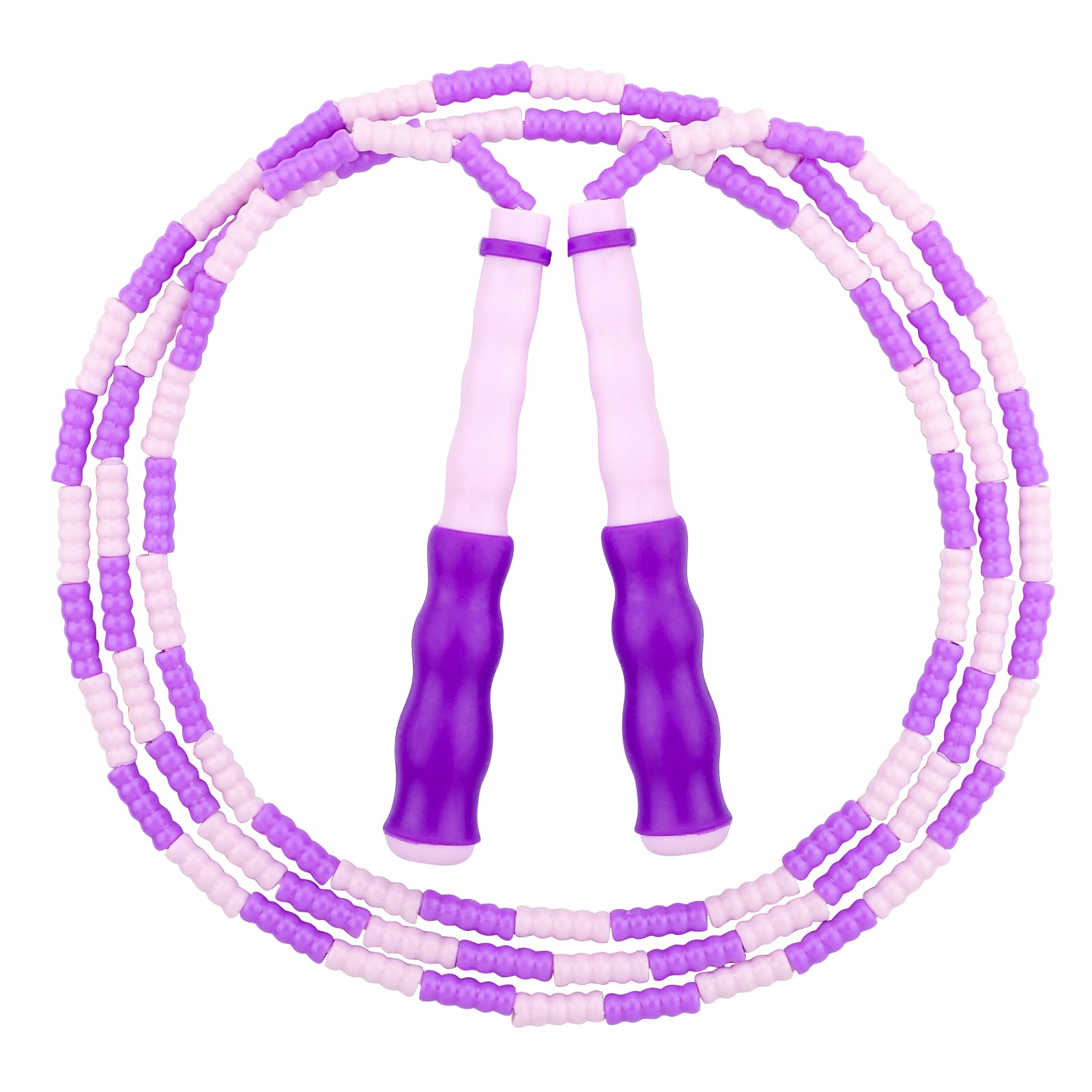 Jump Rope Soft Beaded Segment Jump Rope, Adjustable for Men Women Kids, Tangle-Free for Keeping Fit Training Workout - 9 Ft