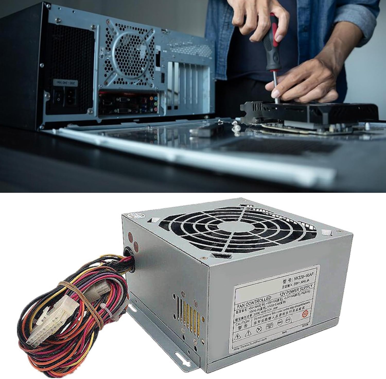 コンピュータ電源 160 ワット 200 220 250 300 350 ワットオプション高度な熱制御ファン金属 PC 電源ユニット