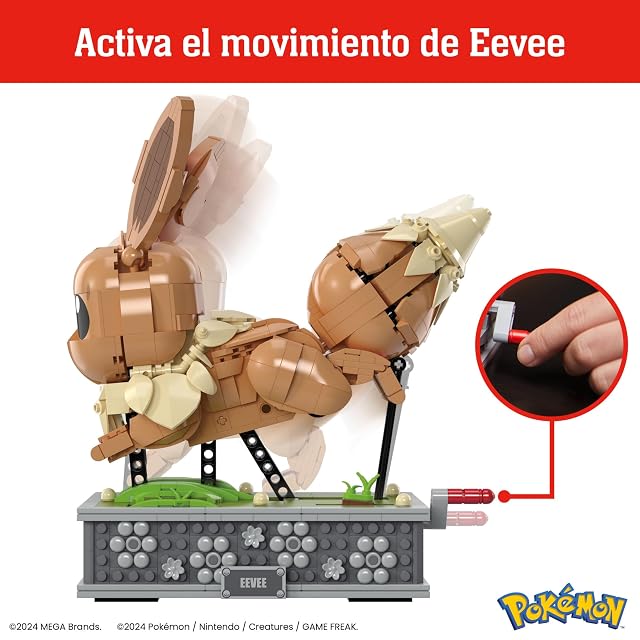Foto 5 de 7 de MEGA Pokemon Eeve en movimiento +1200 bloques de construcción, juguete +12 años (Mattel HTH71)