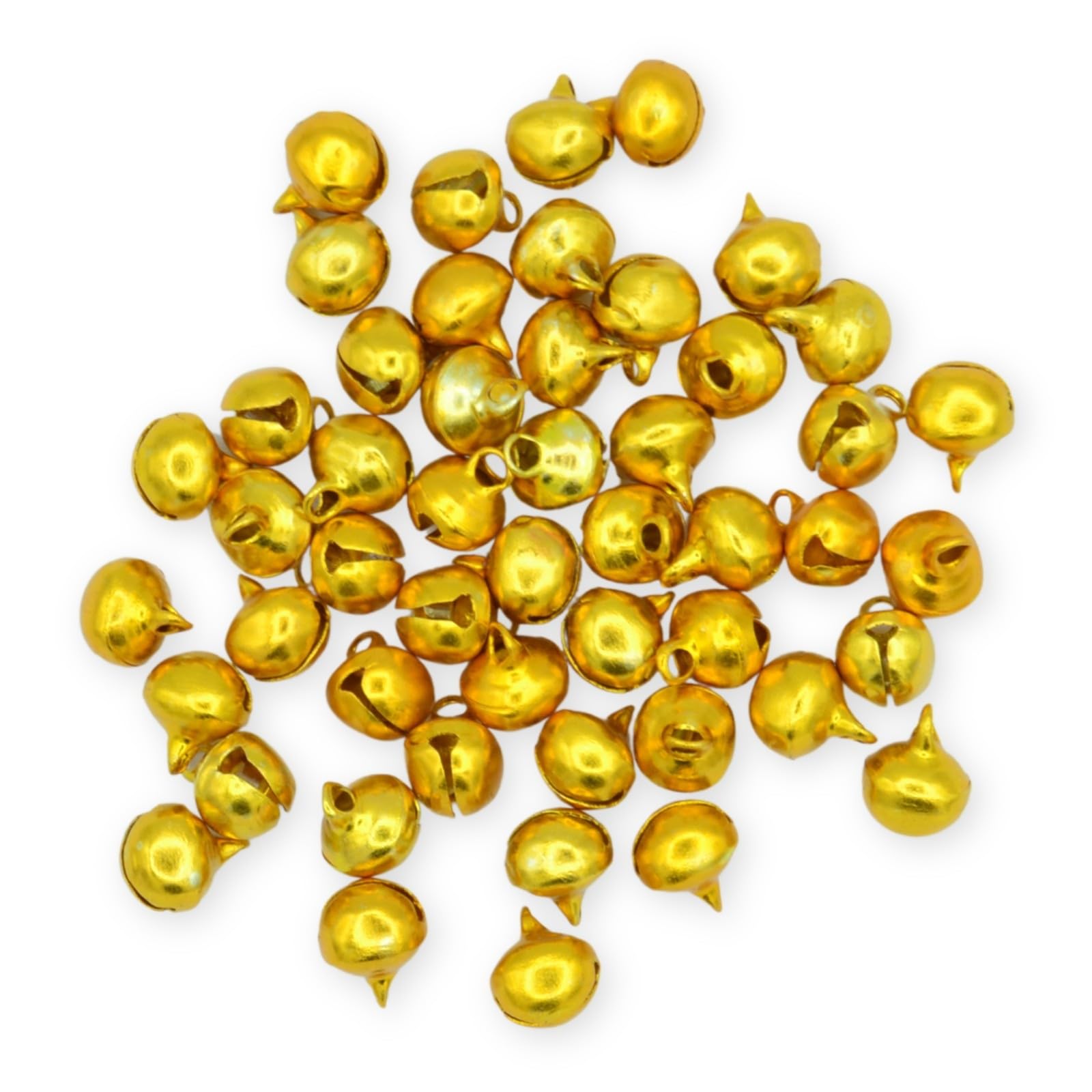 celloexpress 9.5mm Yellow Gold Jingle Bells - Mini Christmas Craft DIY Festive Decorations Gift Wrap (Pack of 100)