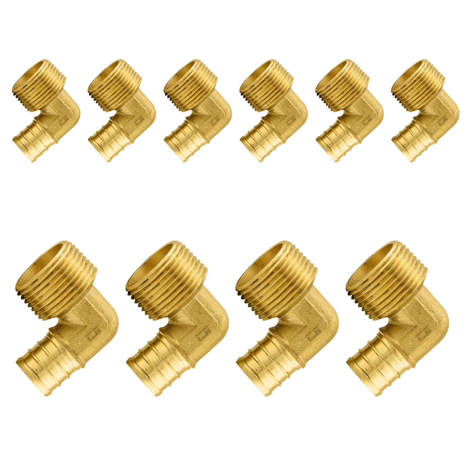 Raccord PEX coudé lot de 10 adaptateur mâle NPT 1,9 cm conformité ASTM F1807