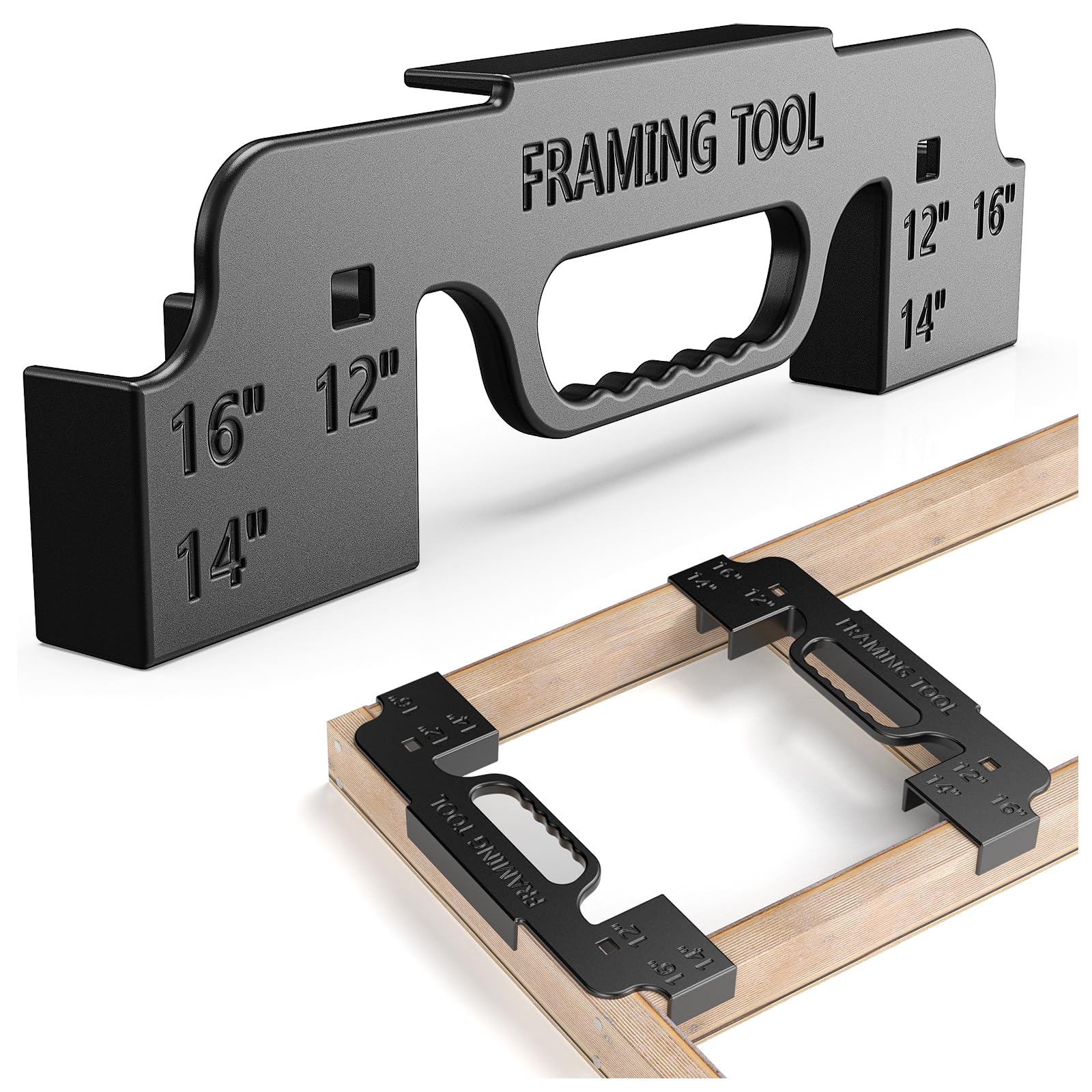 3 in 1 Metal Framing Tools,16 Inch on Center Framing Layout Tool,Cast Aluminum Framing Spacing Tool,Measurement Framing Jig for Walls,Picture Framing,Roofs,Floors or Ladders-image-47