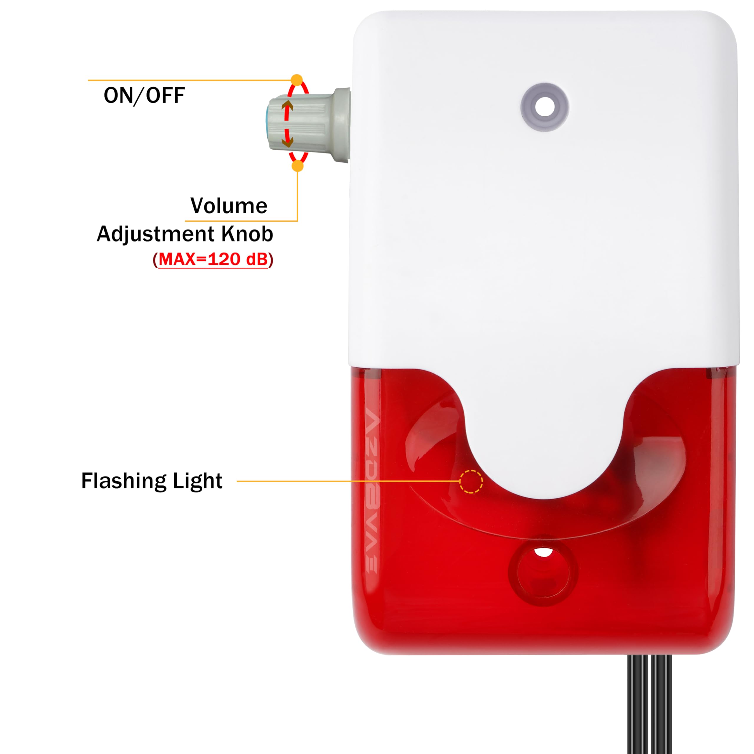 Detector de sensor de alarma de nivel de agua alto/bajo, sirena estroboscópica roja de 120 dB, sensor de fugas de agua, cable de sonda de 16.4 pies, adecuado para tanque de agua/acuario, piscina