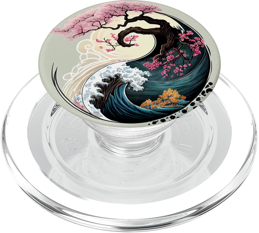 Amazon.com: Yin Yang Cherry Blossom Bonsai & Great Wave