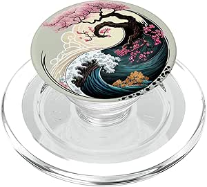 PopSocket Yin Yang Galaxie - Support Téléphone Design Bleu/noir (adhésif Interchangeable