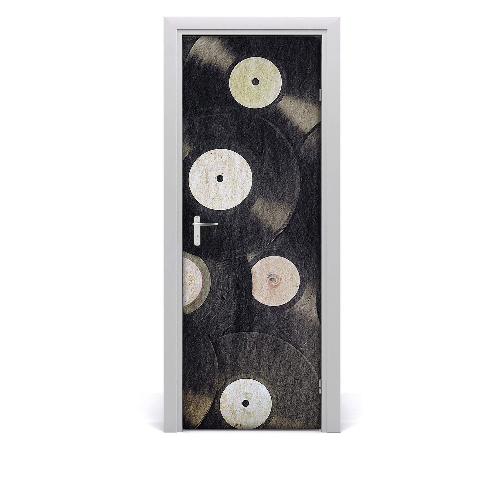Autocollant de porte musique étiquette imperméable papier peint 85x200