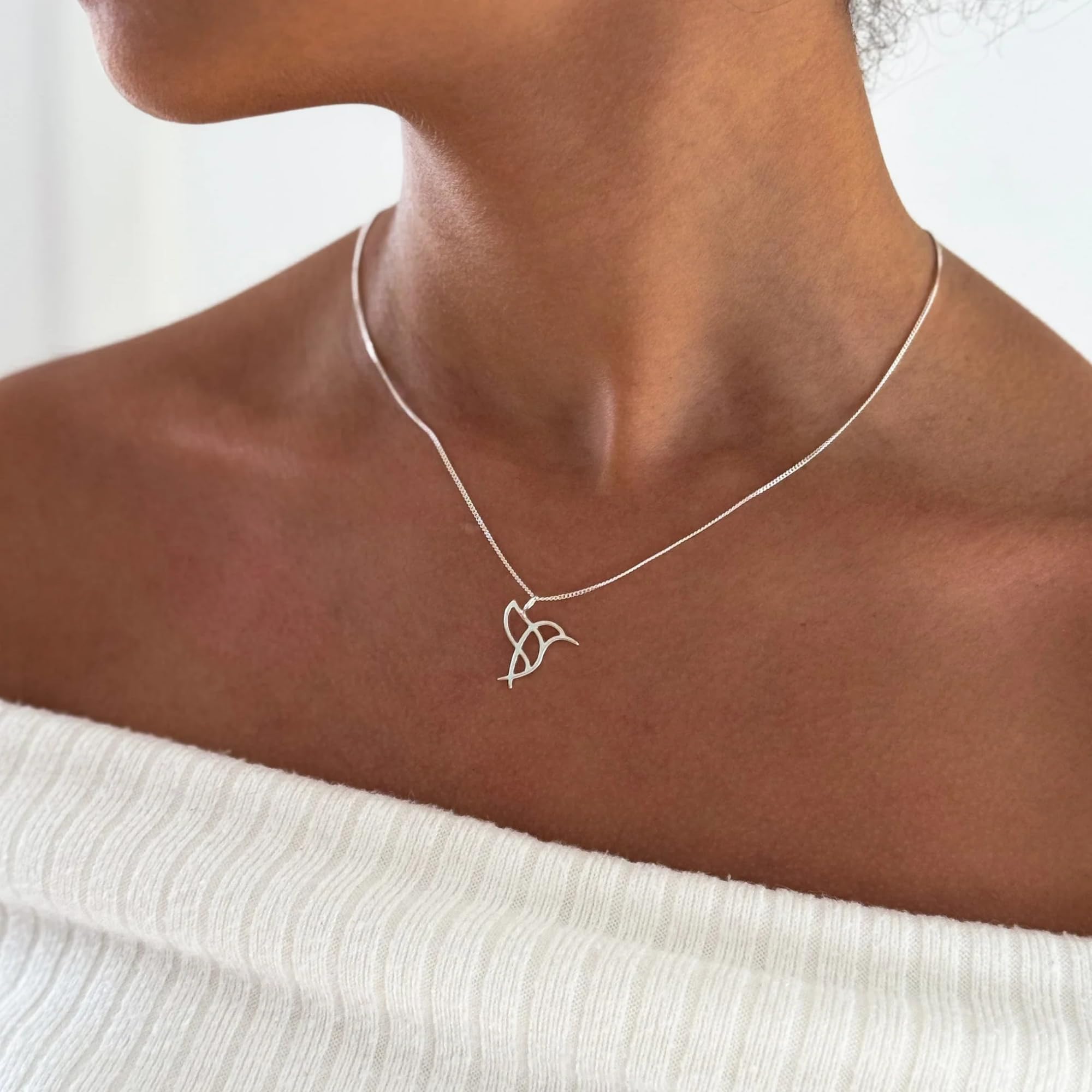 Colgante Plata Mujer Colibrí | Regalos Originales para Mujer con Significado | Collar Mujer Emocional que Invita a Conectar con el Presente
