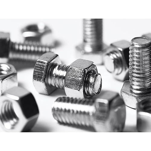 Vista 7 de Juego surtido de 265 tuercas y pernos hexagonales de acero al carbono de 1/4"-20, 5/16"-18, 3/8"-16, 1-1/2", 2