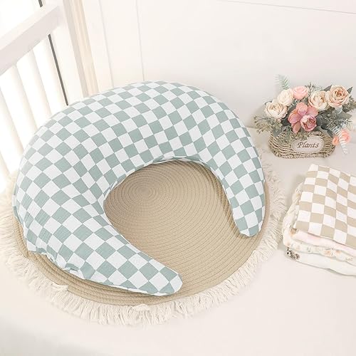 Miniatura 2 de SWESEN Funda de almohada de muselina para lactancia, suave y extraíble para almohadas de lactancia, funda de almohada para bebés niños y niñas,