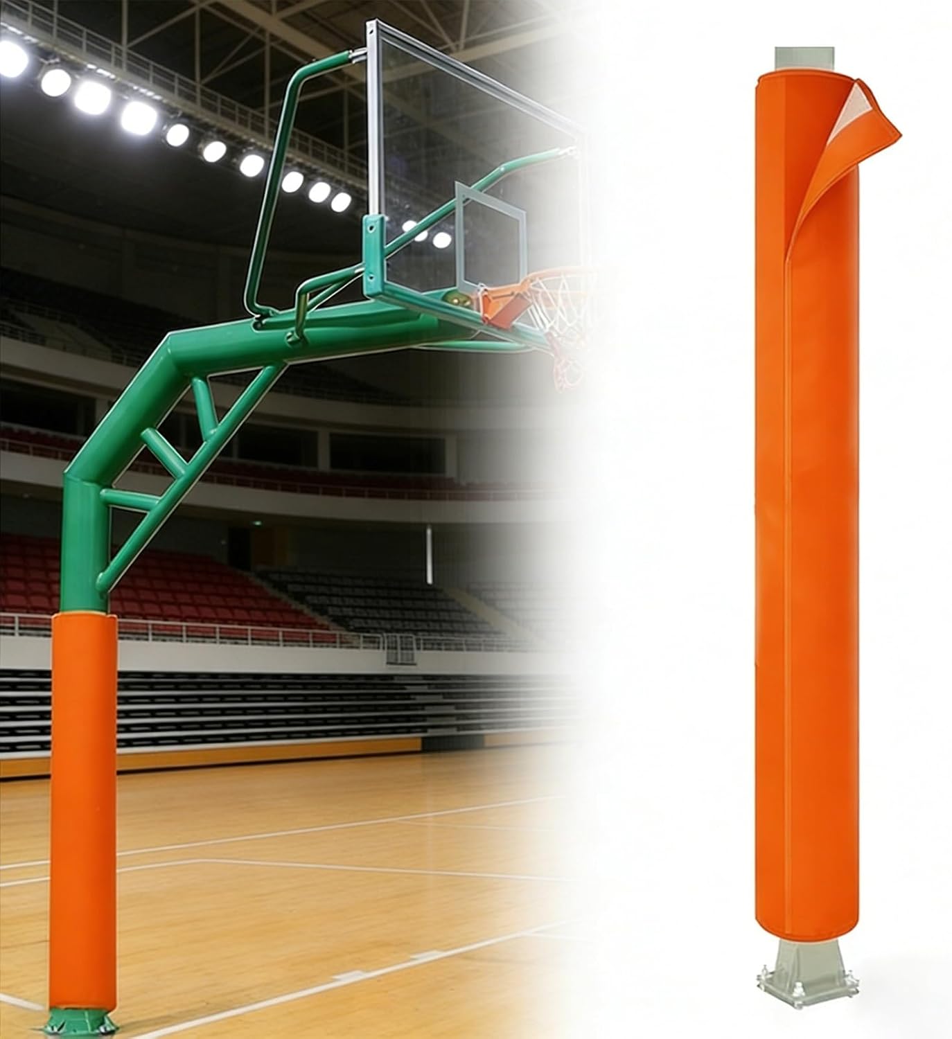 Round Basketball Pole Pad,All Weather Pole Cushion Padding Wrap,Basement Support Pole Wrap Column Cover,Garage Football Parking Lot,Safety,Easy Install